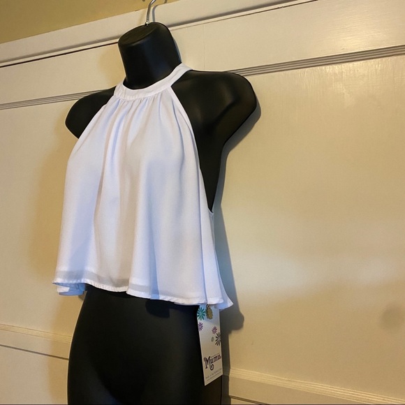 Show Me Your Mumu White Crop Top Small - Picture 3 of 9